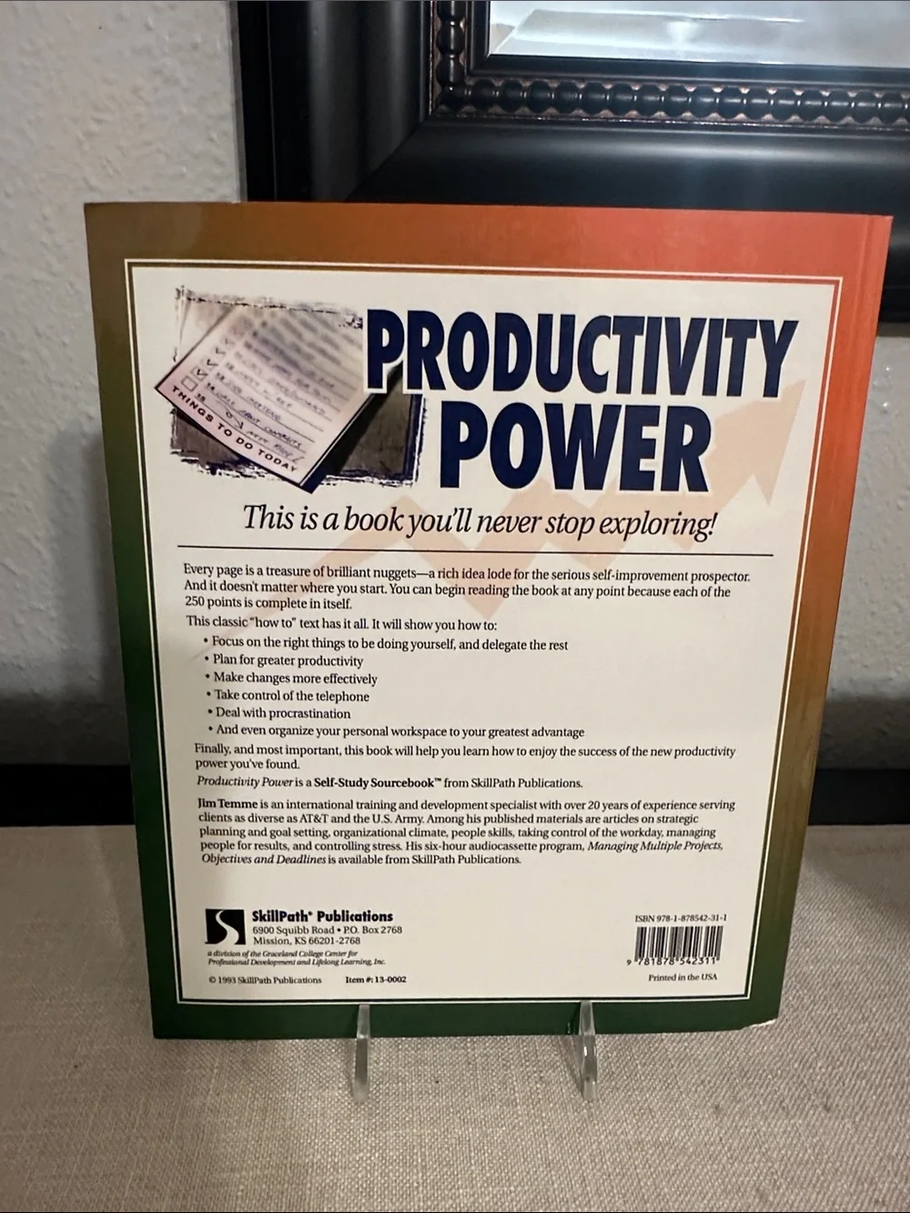 NEW! Productivity Power by Jim Temme - Green/Orange Cover